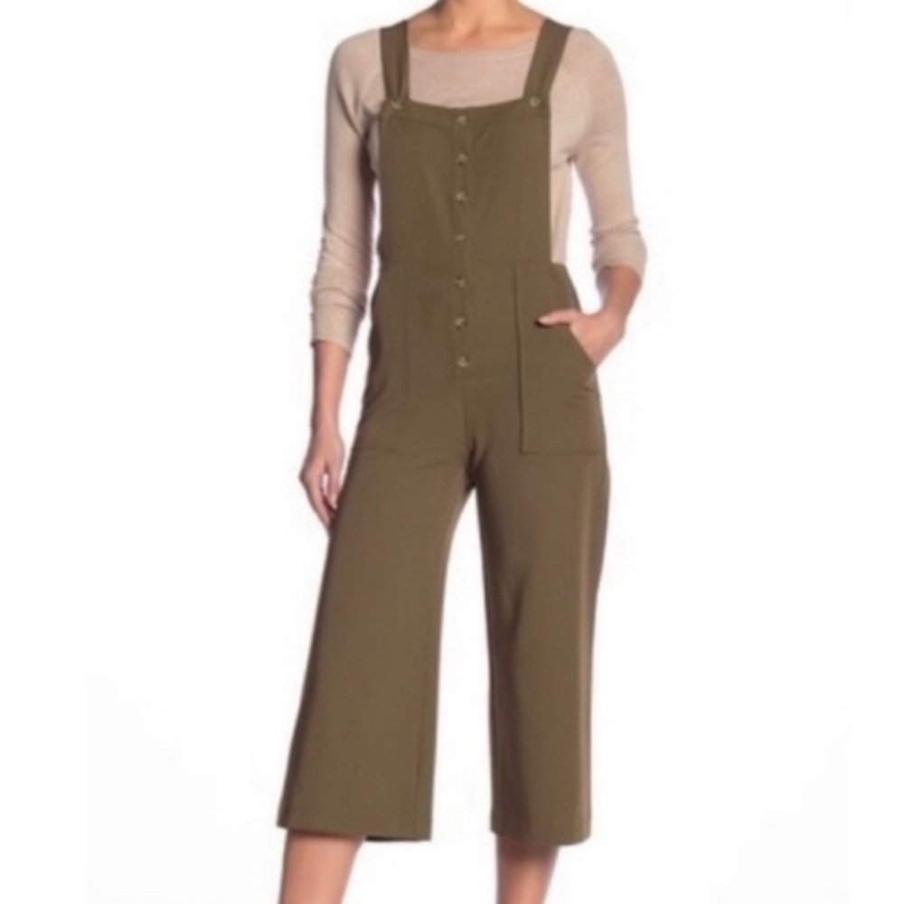 GOOD LUCK GEM Jumpsuit / Overalls in Olive Green, Size L New w/ Tag MSRP $120